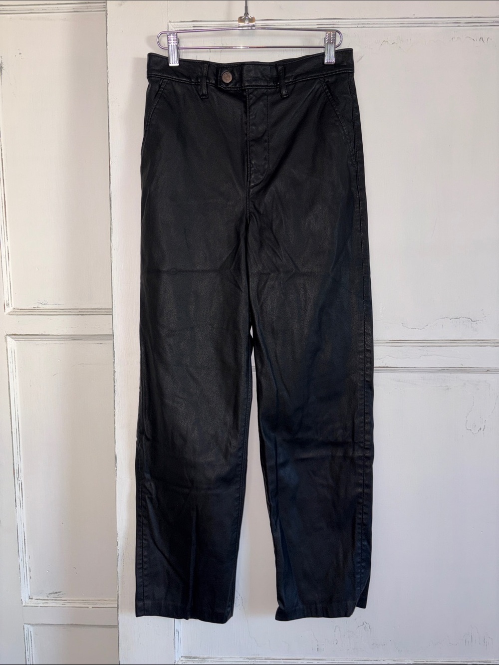 Free People Levi's Math Club Vegan Leather Trousers 26 - Picture 4 of 6